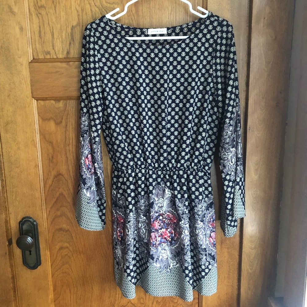 Medium floral dress.